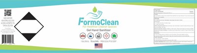 1 Gallon Sleeve (Formoclean Gel Hand Sanitizer   Sleeve Label   1 Gallon Jug)